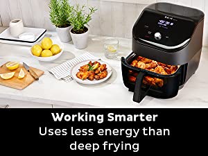 instant vortex plus with clearcook window air fryer basket