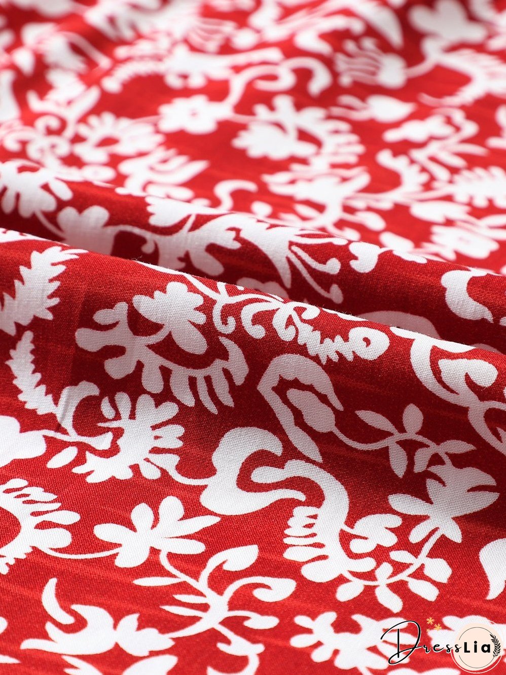 Burgundy Flower Print Neck Tie Blouse