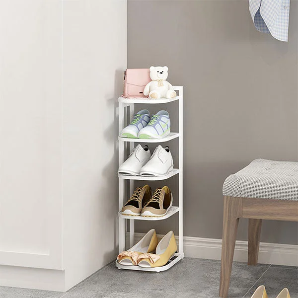 Home Multi-Layer Corner Light Luxury Iron Shoe Rack Shoe Cabinet