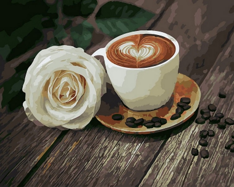 

Cafe And Verona Flowers – Paint By Numbers - 40*50CM, 501 Original