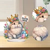 (US Only)2D Flat Easter Rabbit DIY Desktop Diamond Art Kit Easter Rabbit Cheer Home Decor