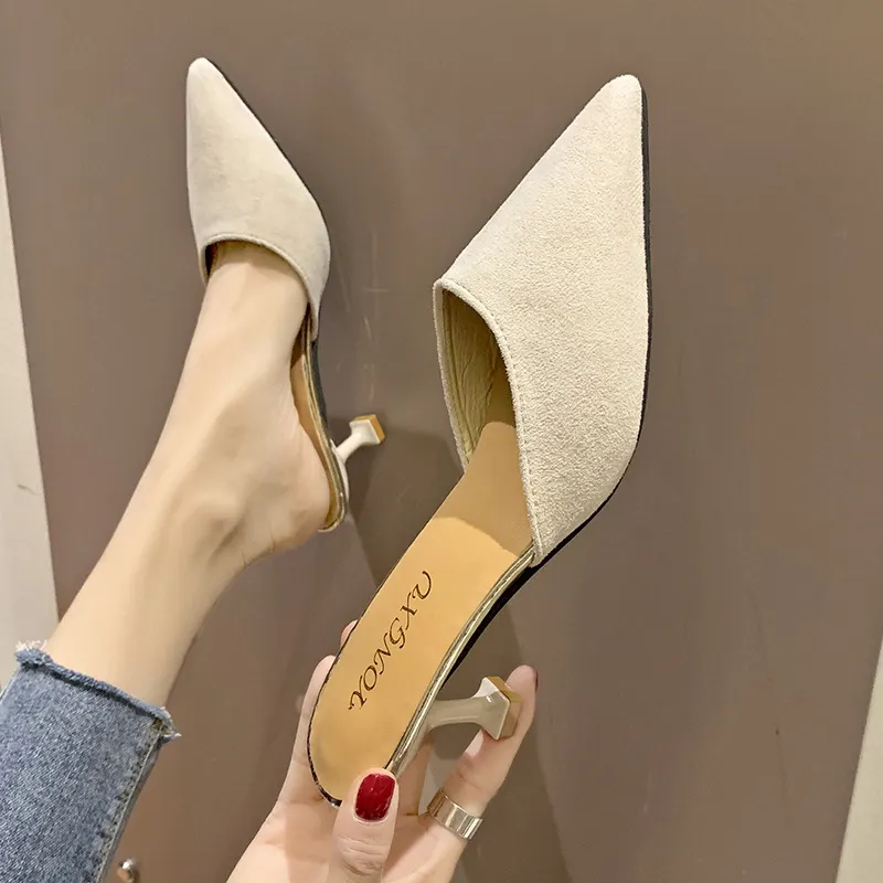 Breakj Breakj Women's Sandals Women's Fine Heel 2025 New Summer Women's Shoes Fashion High Heel Cool Slippers Women Wear Heel