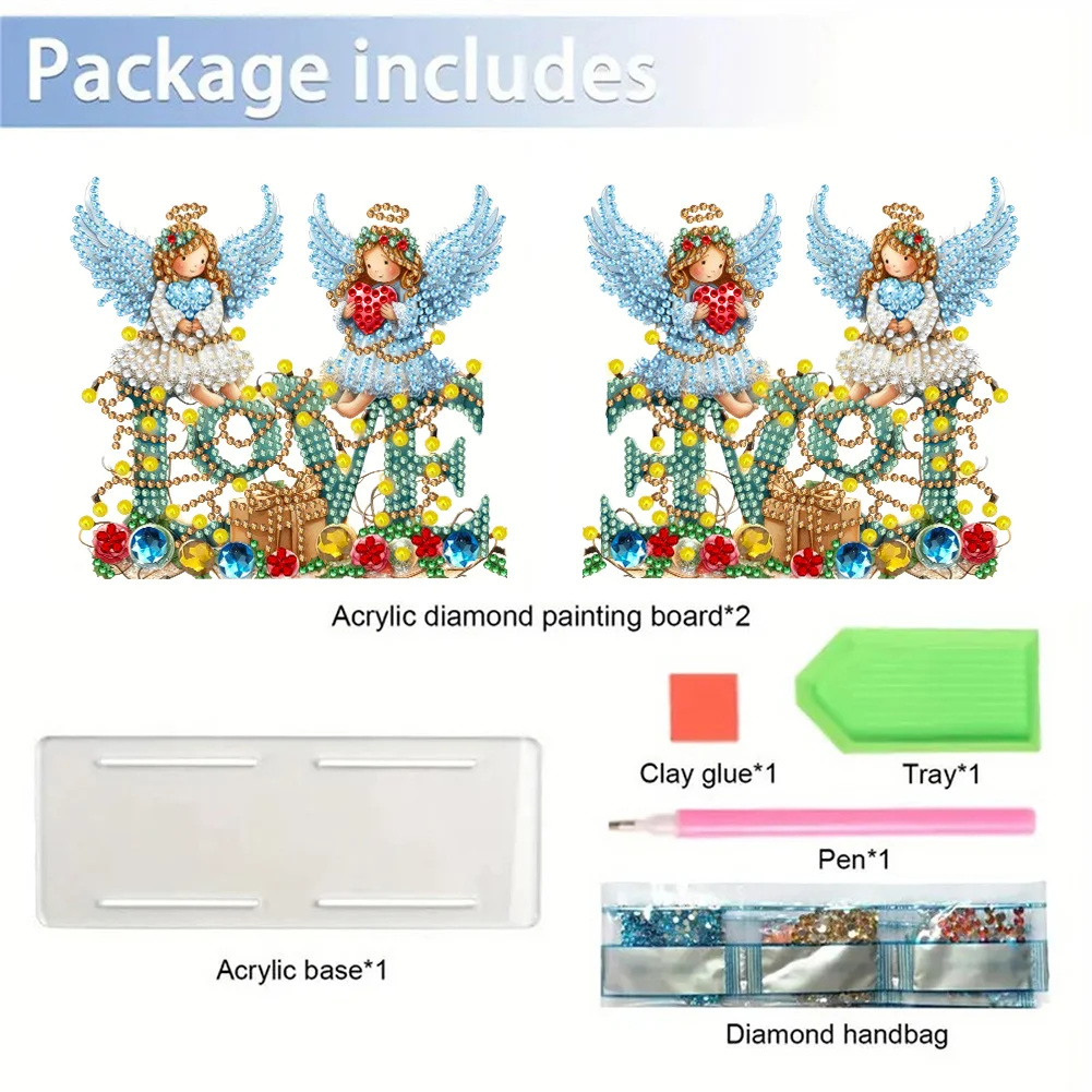 5D DIY Christmas Acrylic Double Sided Diamond Art Paper Towel Storage Rack Decor