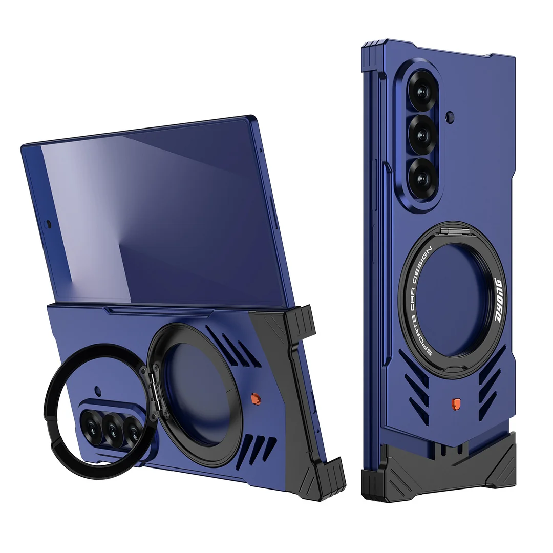 Samsung Zfold7 foldable metal phone case 360 ​​degree rotating bracket heat dissipation protective cover Fold7