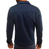 Giacca in denim casual da uomo con risvolto abbottonato