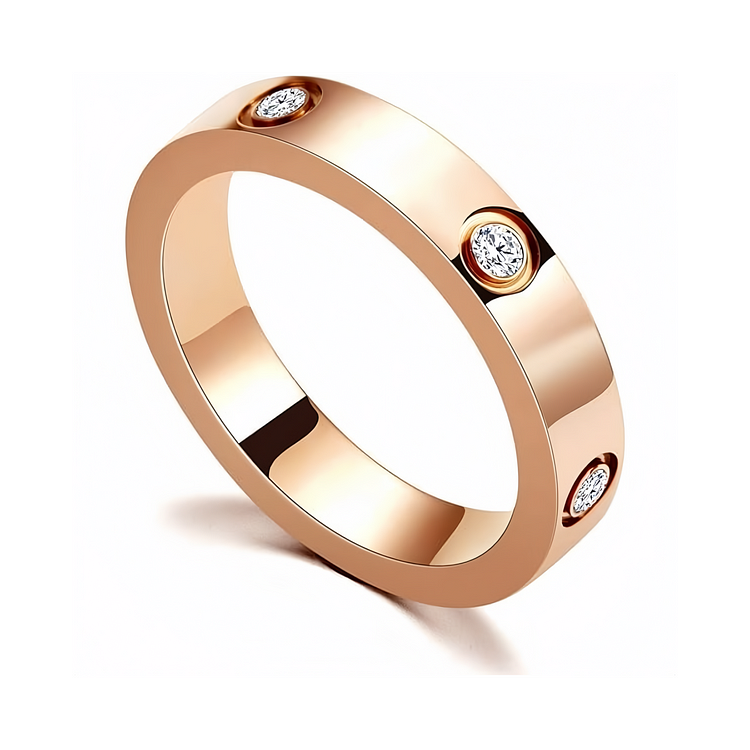 Cubic Zirconia Studded Band Rings