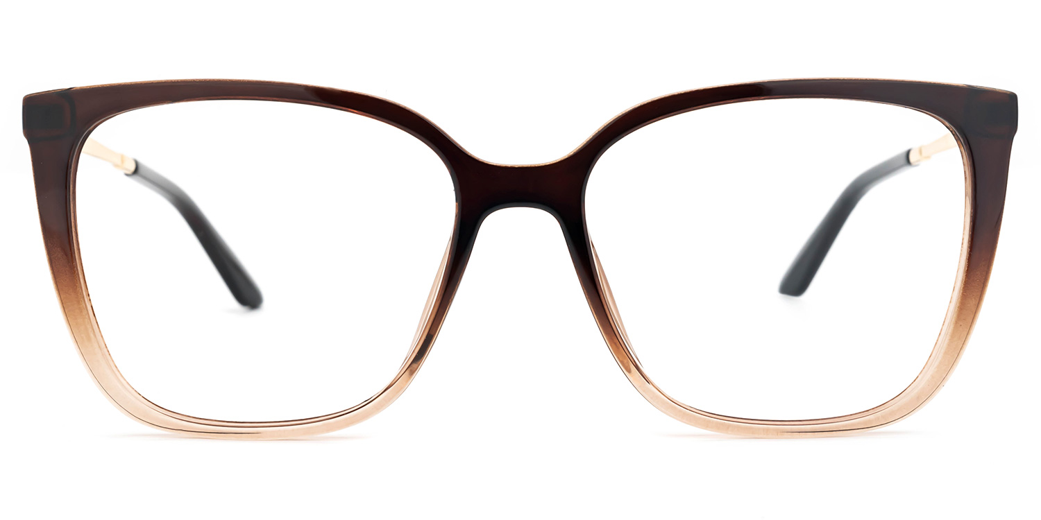 Daine Braun Kristall Rechteckig Brille  Braun
