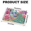 2 Pack Peacock DIY Diamond Art Spiral Notebook Kit 80 Pages No Lines