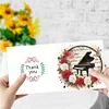 (US Local)6PCS DIY Piano Flower Diamond Art Greeting Cards Congratulations Cards & Gifts