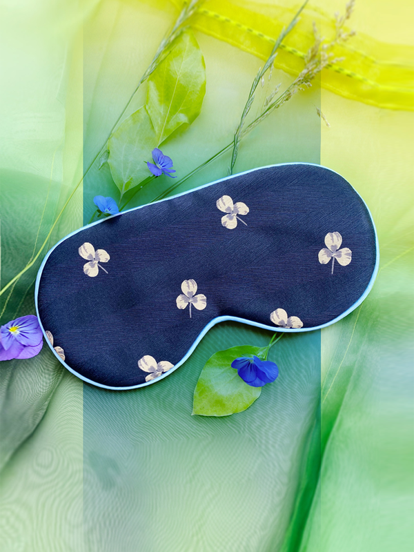Silk Eye Mask Happy Clover Double-sided Style