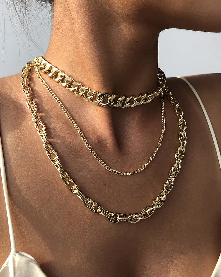 Twisted Alloy Thick Chain Necklace