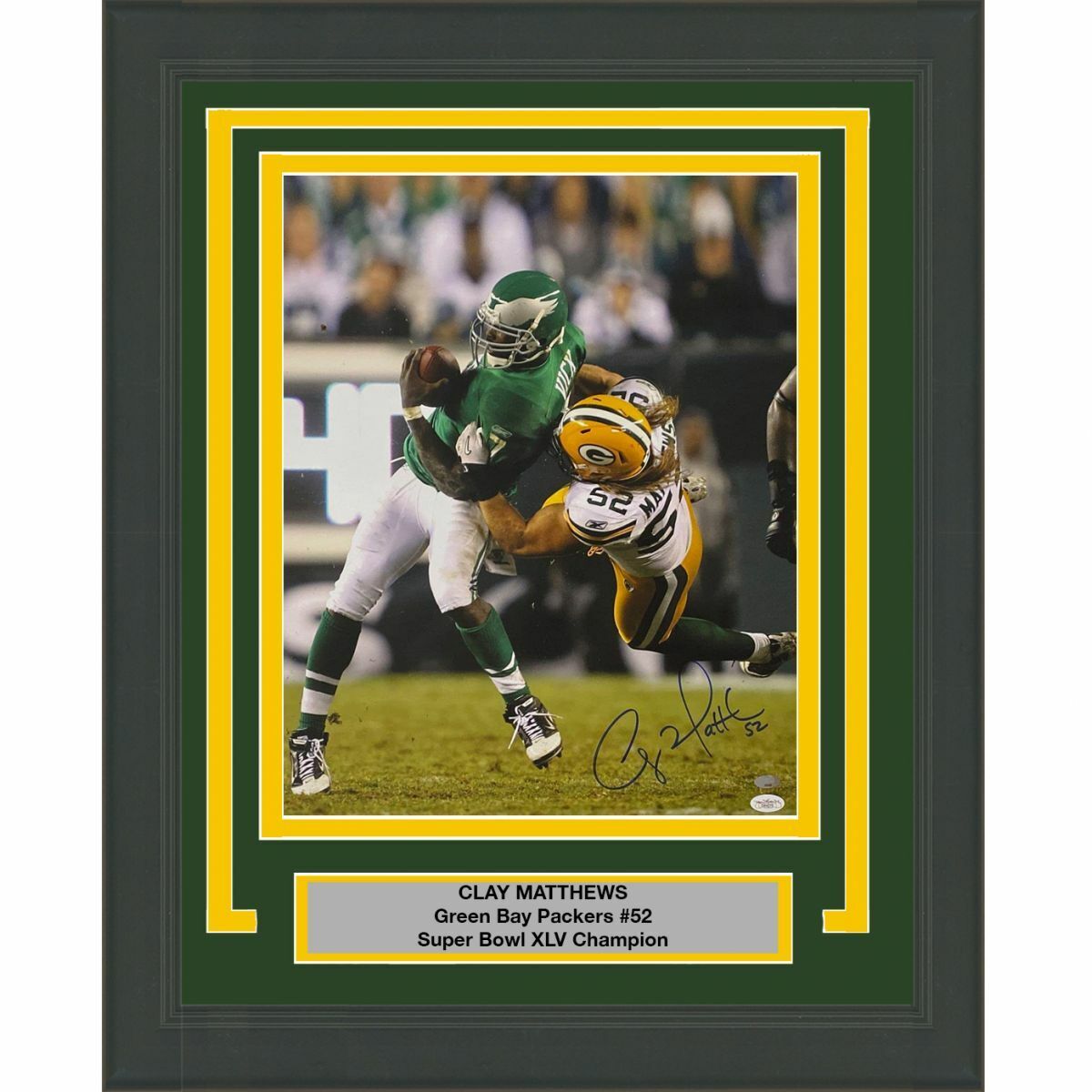 FRAMED Autographed/Signed CLAY MATTHEWS Green Bay Packers 16x20 Photo Poster painting JSA COA