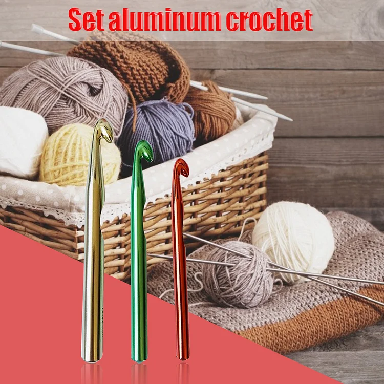 12mm 15mm Aluminum Alloy Crochet Hook Set Large Thick Sewing