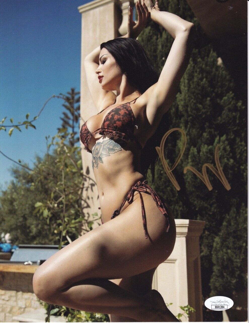 Paige Sexy Signed Autographed Auto 8.5x11 WWE DIVA SUPERSTAR JSA COA B