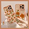 Vintage Spring Flower Matte Silicone iPhone 7-14 Cases