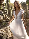V-neck Backless Maxi Wedding Dress