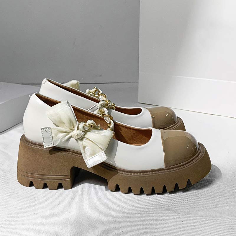 Sweet Lolita Bow Knot Platform Mary Janes Shoes - Modakawa Modakawa