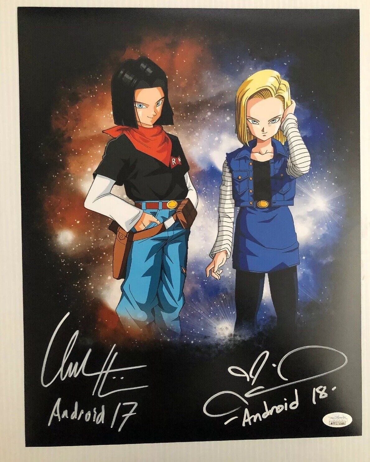 Colleen Clinkenbeard Chuck Huber Signed 11x14 Photo Poster painting Android 17 18 JSA COA 9