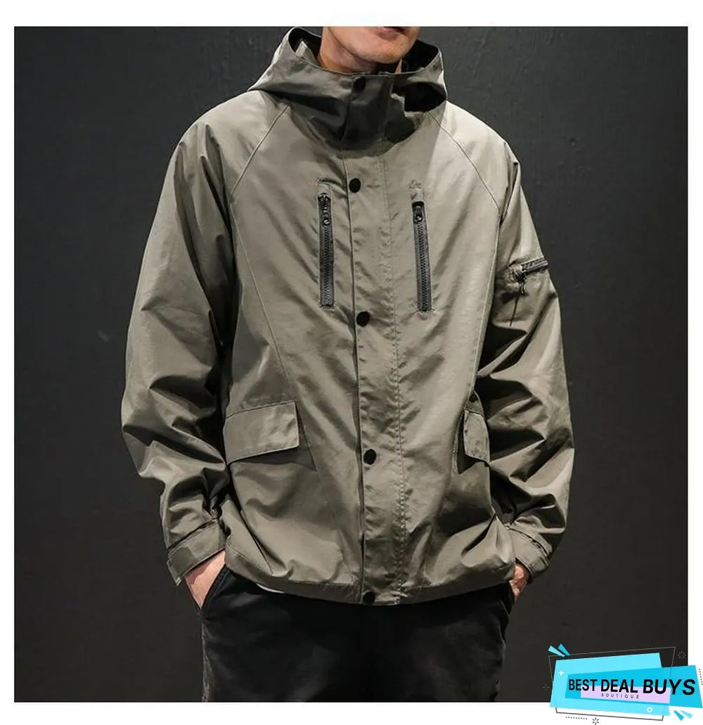 Men Windbreaker Fashion Army Tactical Men Streetwear Coat Jackets