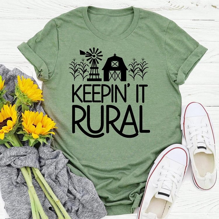 ANB - keepin‘ it rural village life Retro Tee -04154