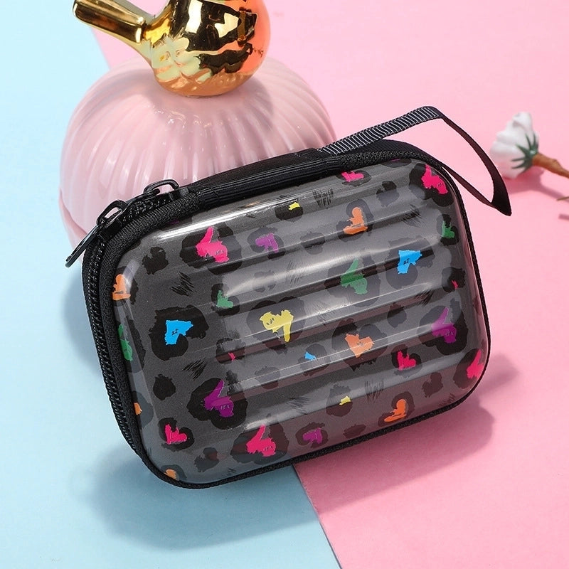 Women’s Leopard Tinplate Paint Finish Zipper Coin Purses