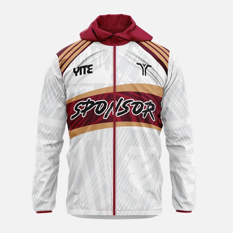 YITE |LF24-004- Red  And White Windbreaker Jacket
