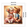 Boy Kissing Girl-11CT Stamped Cross Stitch 40*40cm