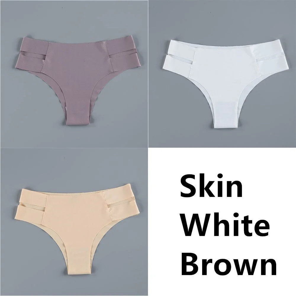 3Pcs Sexy Thongs Panties Women G-String Female Underpants Seamless Comfortable Intimate Underwear Female Low-Rise Thong Lingerie