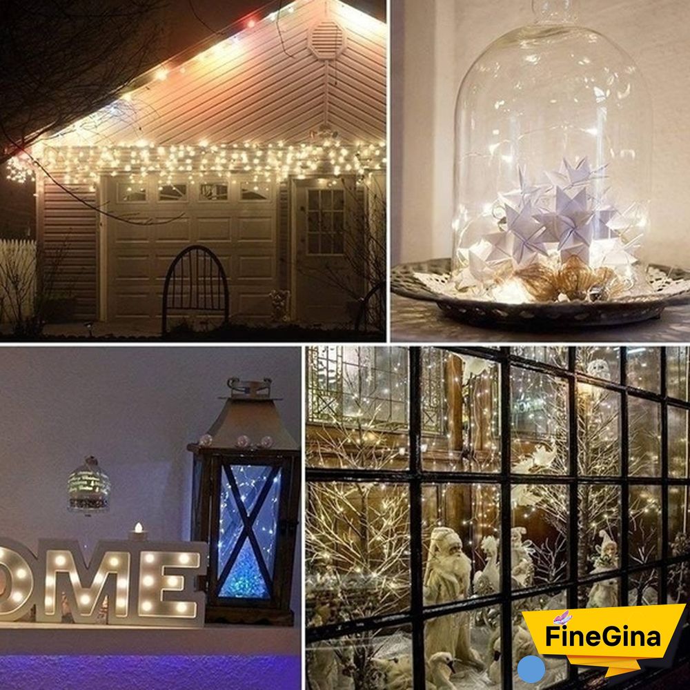 300/200/100/50/10 LEDs Waterproof Solar String Lights, Fairy Copper Wire String Lights for Christmas, Patio, Lawn, Garden, Wedding, Party and Holiday