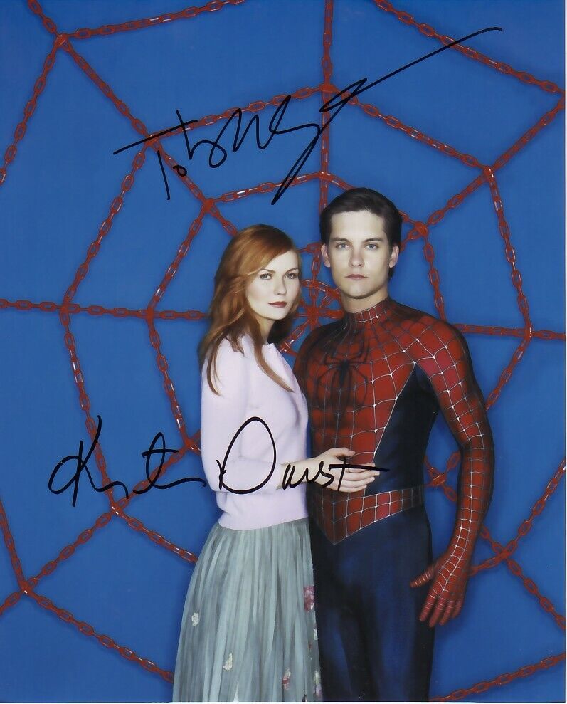 SPIDERMAN - KIRSTEN DUNST & TOBEY MAGUIRE AUTOGRAPH SIGNED PP Photo Poster painting POSTER