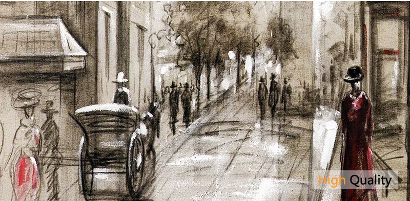 Athvotar Canvas Paintings Home Decor HD Prints Posters 3 Piece Abstract City Street Landscape Pictures For Living Room Wall Art Framework