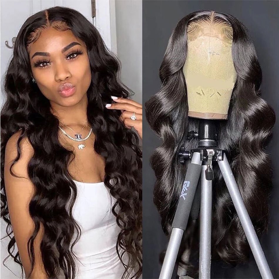 Transparent 13X6 Body Wave Lace Frontal Human Hair Wigs 13x4 Brazilian Pre Plucked Remy hair Wigs With Baby Hair For Black Women US Mall Lifes