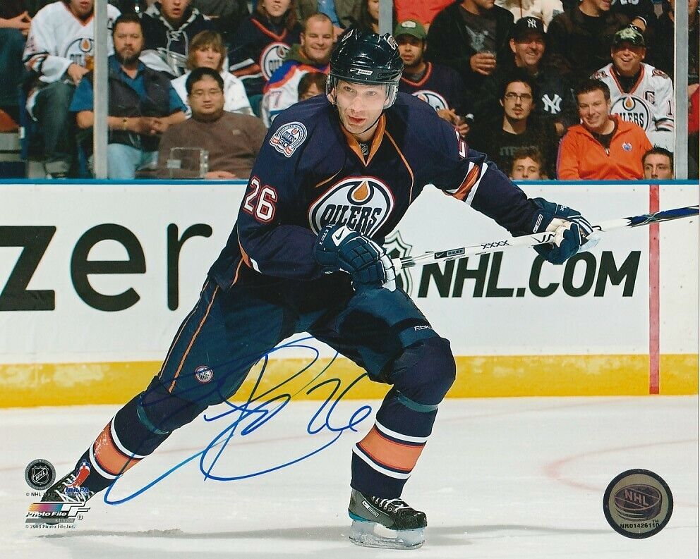 ERIK COLE SIGNED EDMONTON OILERS 8x10 Photo Poster painting! Autograph