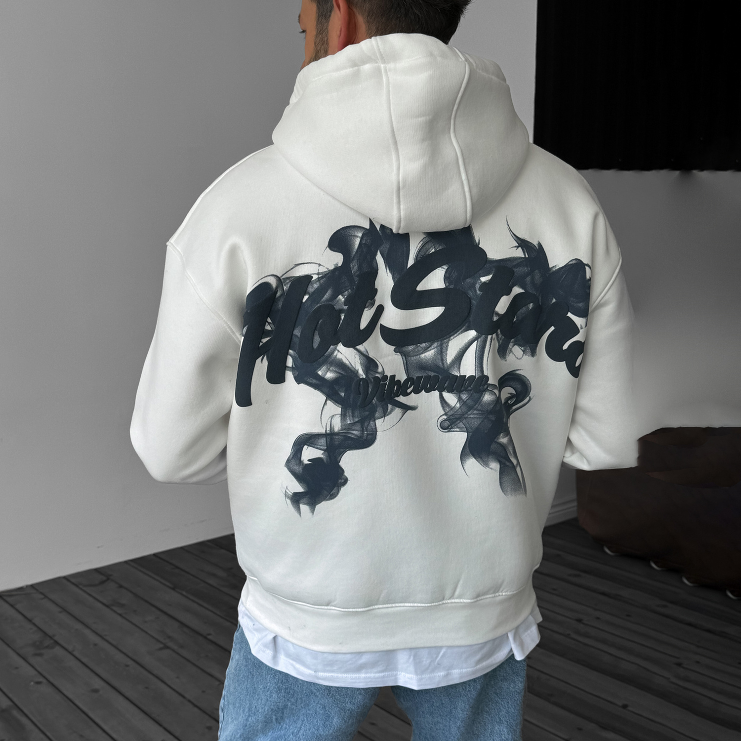 Men's Oversized Lettering Hoodie