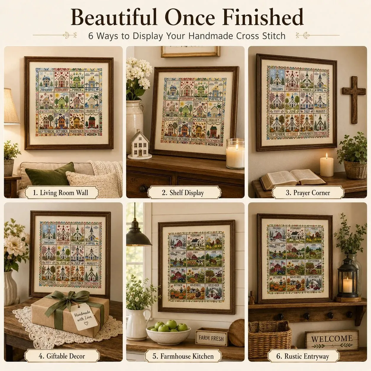 Ways to Display Finished Cross Stitch