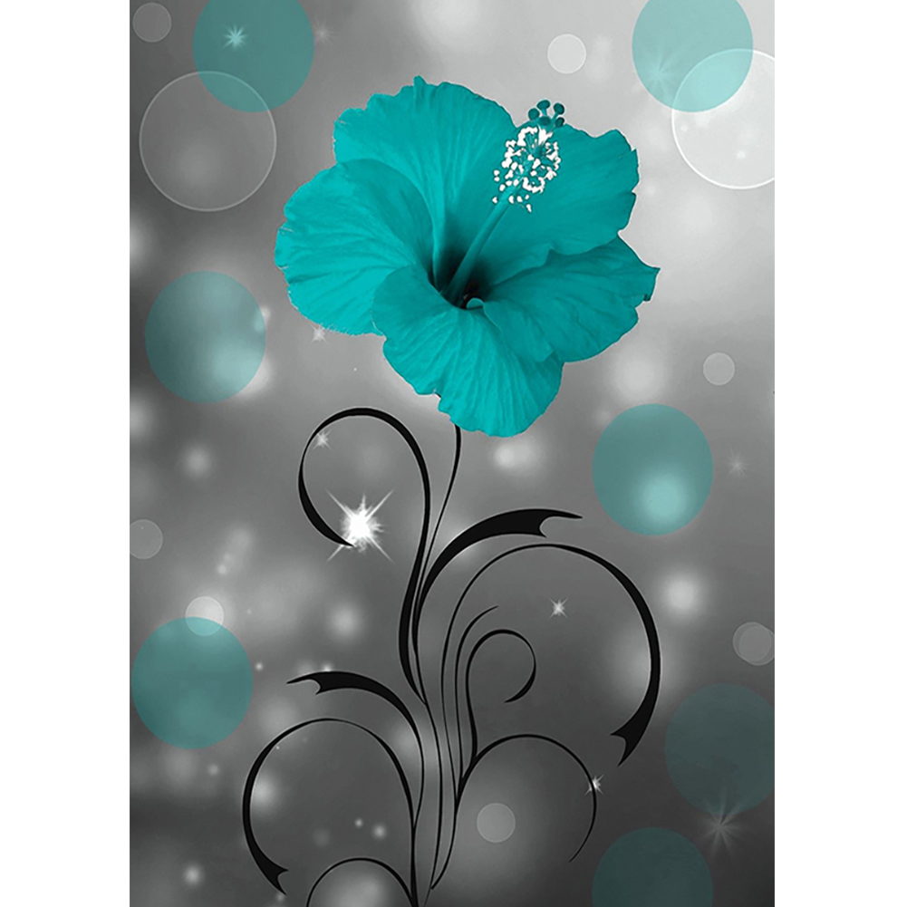 

Blue Flower - Round Drill Diamond Painting - 30*40CM, 501 Original