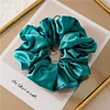 8PCS Satin Plain Colors Hair Band Scrunchie