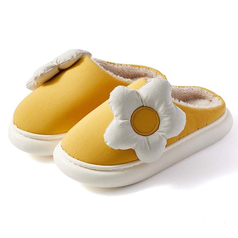 Letclo™ 2021 New Autumn and Winter Indoor Cute Color Matching Flowers Warm Slippers letclo Letclo