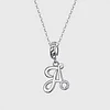  Vintage Letter A to Z Pendant Necklace 925 Sterling Silver 