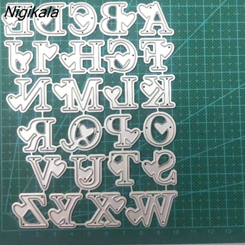 Nigikala Letter Set Metal Cutting Dies Stencil Alphabet Die Cut Scrapbooking Embossing Stamps And Dies 2023 Christmas New Craft