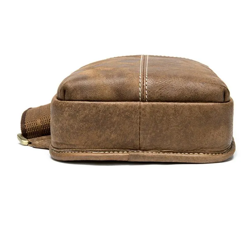 Casual Fashionable Leather Crossbody Packs Chest Bag For Men