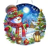 Bonhomme de neige de No&euml;l double face - 5d bricolage artisanat pendentif