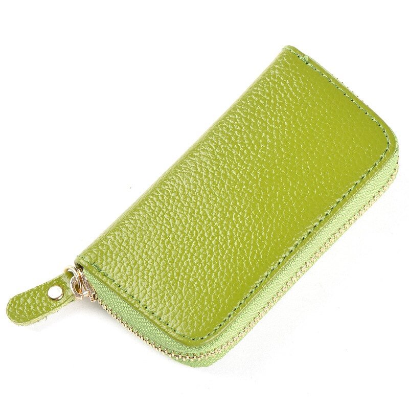 Fashion Vintage Genuine Leather Wallet Men Key Holder Housekeeper Keys Organizer Women Multifunction Covers Zipper Key Case Bag