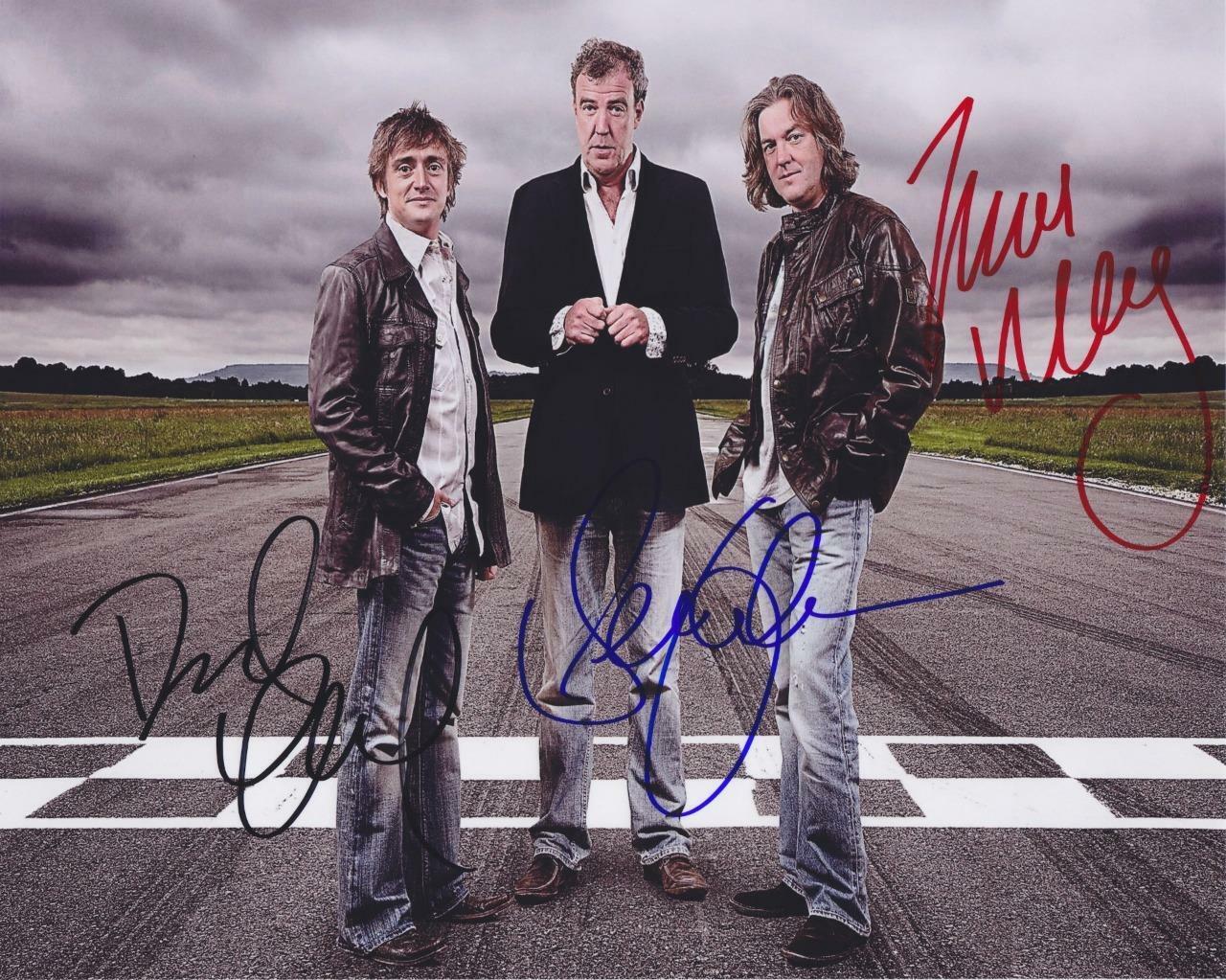 TOP GEAR Clarkson, Hammond, May AUTOGRAPH 10X 8