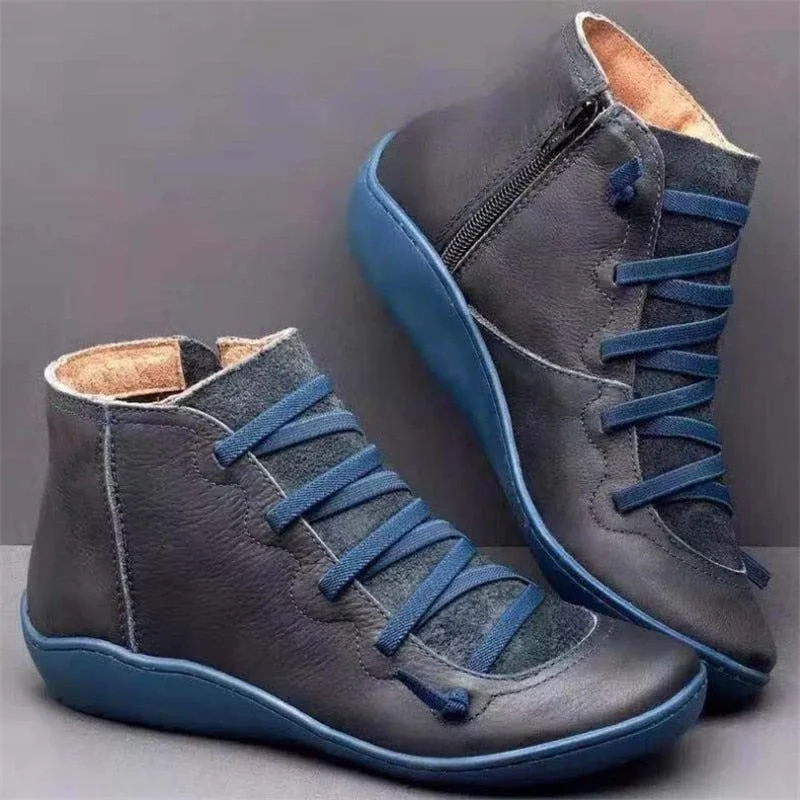 Women Winter Boots 2019 Comfortable Chaussure Homme Casual Flat Boots Women Microfiber Leather Winter Autumn Hiking Ankle Boot