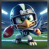 Seattle Seahawks Football-11CT Stamped Cross Stitch 40*40cm tapestrymarket