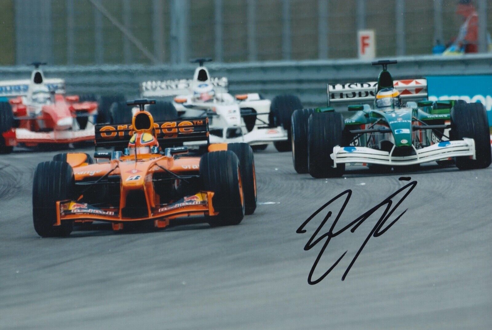 Enrique Bernoldi Hand Signed 12x8 Photo Poster painting F1 Autograph Orange Arrows 3