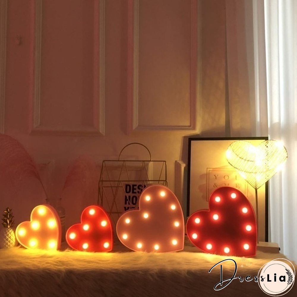 26 Letter LED Lights Luminous Number 0-9Lamp Wedding Birthday Christmas Decoration Decoration Battery Night Light Party Bedroom