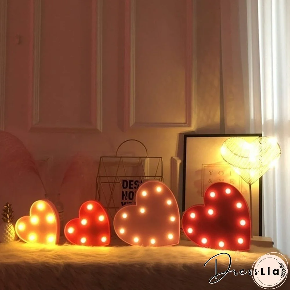 26 Letter LED Lights Luminous Number 0-9Lamp Wedding Birthday Christmas Decoration Decoration Battery Night Light Party Bedroom