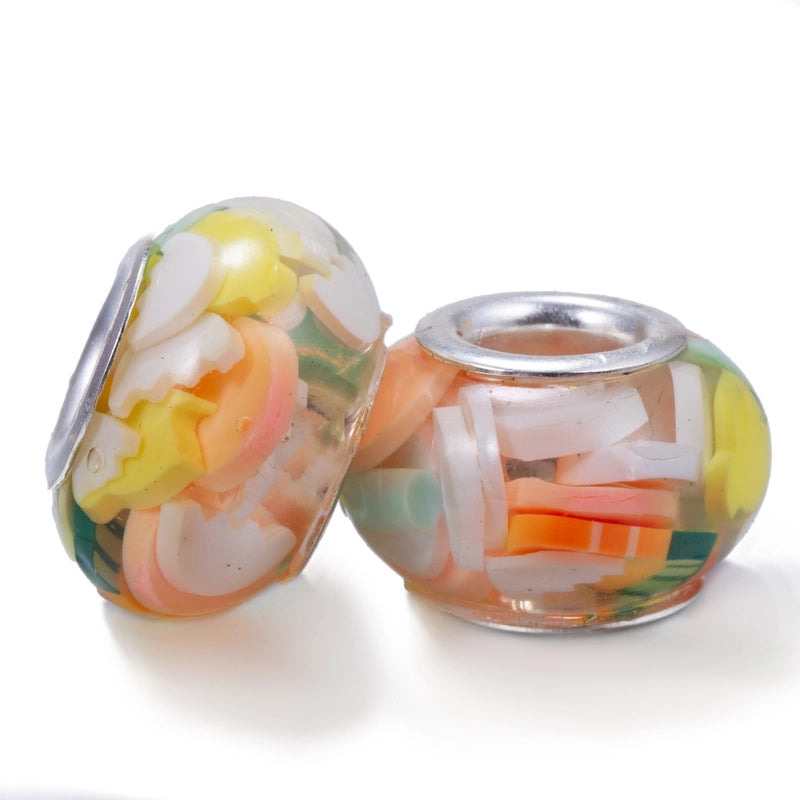 10 PCS/Package Arylic Color Block Beads